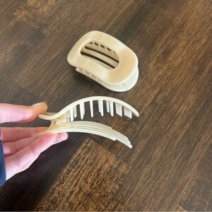 TELETIES Large & Medium Round Flat Clips